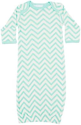 Carley Barley for Girls or Boys Baby Organic Made in USA Sleeping Gown (Chevron)