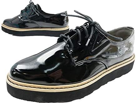 800 卓越 厚底 おじ靴 レディース オックスフォードシューズ