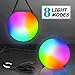 Wanby 1 Pair Spinning Led POI Thrown Balls Light Toy for Professional Belly Dance Level Hand Props, Multicolor