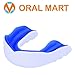 Oral Mart White/Blue Youth Mouth Guard for Kids - Youth Mouthguard for Karate, Flag Football, Martial Arts, Taekwondo, Boxing, Football, Rugby, BJJ, Muay Thai, Soccer, Hockey