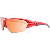 Raze Eyewear X-Drive Golf Sports &amp; Motorcycle Riding Sunglasses Red Frame w/HD Amber Lens