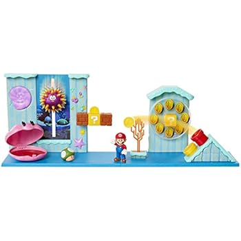 Nintendo Super Mario Deluxe Underwater Playset with 5 Interactive Environmentpiece - Includes 2.5