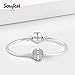 SOUFEEL June Birthstone Charm Light Purple Swarovski Crystal 925 Sterling Silver Charms Fit European Bracelet