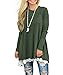 Sanifer Women Lace Long Sleeve Tunic Top Blouse (X-Large, Green)