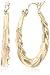 Amazon Collection 14k Yellow Gold Swirl Hoop Earrings