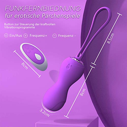 Liebeskugel Vibrationsei Bullet Vibratoren für sie Klitoris und G-Punkt Vibrator mit 10 Vibrationsmodi, Vibro-Ei mit kabellose Fernbedienung, Vibrationseier Erotik Sexspielzeug für Frauen und Paare