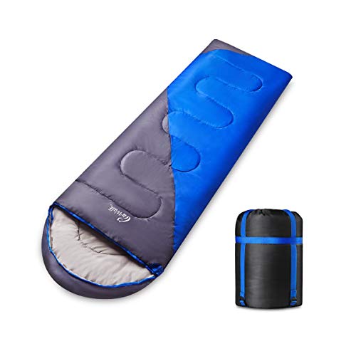 Camping Sleeping Bag, Lightweight and Warm, 3 Season Sleeping Bag with Compression Sack for Adults Kids- Camping Gear Equipment for Traveling, Outdoors