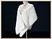 Dikoaina White Faux Fur Wrap Shawl Shrug Bolero Cape for Bridal Winter Weddings Gift
