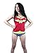 Wonder Woman Juniors Glow in The Dark Camisole & Underwear Set (Extra Large, Wonder Woman Red)