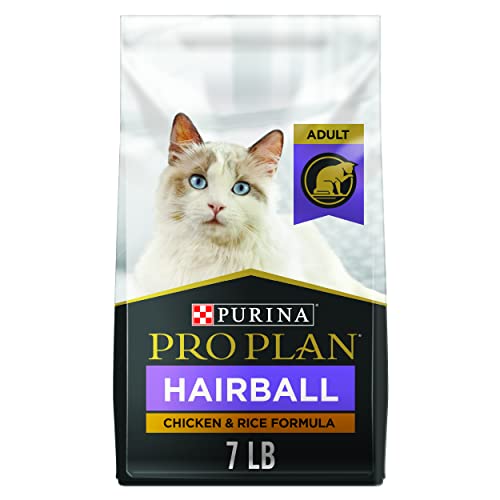 Purina Pro Plan Hairball Control Cat Food, Chicken and Rice Formula 7