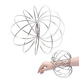 Spinner Ring Arm Slinkey Toy,ST Flow Rings Kinetic Spring Bracelet,3D Kinetic Shaped Flow Ring Funny Toys Gift for Kids.