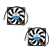 WINSINN DC 80mm Fan 12V 8015 Sleeve Bearing Brushless Cooling 80mmx15mm 2PIN (Pack of 2Pcs)