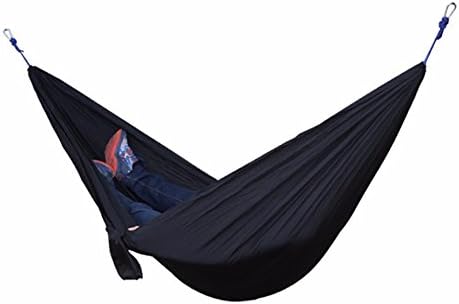 Portable Parachute Hammock Camping Survival Garden Flyknit Hunting Leisure Hamac Travel Double Person Hamak Black