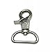 Silvery 1 Inch Inside Diameter D-Ring Lobster Clasp Claw Swivel Lobster Snap Clasp Hook for Strap Pack of 10