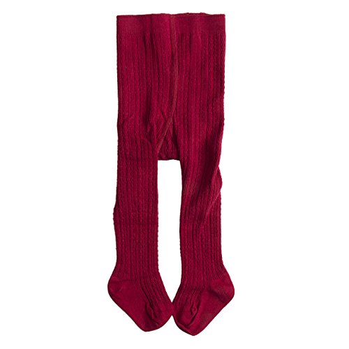 Toddler Kids Baby Girl Tights Leggings Kids Clothing Kintting Stockings Children Pantyhose 0-4T (0-12 Months, Red)