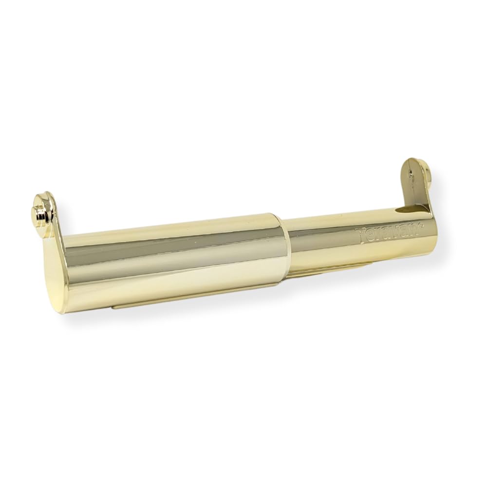 Photo 1 of Teravan Standard Extender for Extra Large Toilet Paper, Converts TP Holders to Fit Double Rolls and Triple Rolls, Extended Tabs Fit Most Standard Fixtures, Easy to Use, Gold, 1 Unit