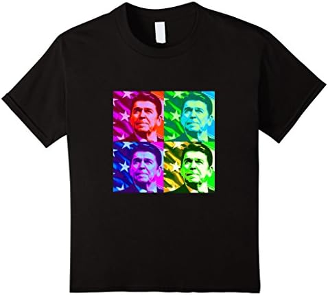 Kids Ronald Reagan - Pop Art 10 Black