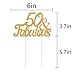 PALASASA Gold Glitter 50 & Fabulous Cake Topper, Wedding, Birthday, Anniversary, Party Cupcake Topper Decoration