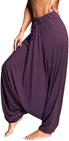 Jchen(TM) Womens Loose Exercise Harem Pants Sports Gym Yoga Workout Fitness Pants Drawstring Plus Size Yoga Pants
