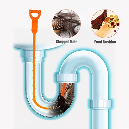 9 in 1 Sink Drain Hair Remover Tools, Clogged Drain Auger Cleaning ...