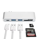 Etpark Type-C USB 3.0 3 in 1 3 in 1 Passthrough Combo Hub for MacBook with USB -C Charging Port Pass Through Charging
