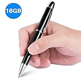 16GB Digital Voice Recorder for Lectures - EVIDA Voice Activated Audio Recorder Long Battery Life Dictaphone Tape Recorder Recording Device with Playback,Mp3,Metal Body