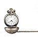 JewelryWe Christmas Gifts Women's Spider-Web Carving Pattern Antique Delicate Pocket Watch with 31.5 inch Chain