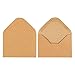 Juvale Plain Brown Mini Gift Card Holders - 4.1 x 2.75 In, 100 Pack, Brown Paper - Wedding Envelope - Business Envelope with Water-Activated Seal