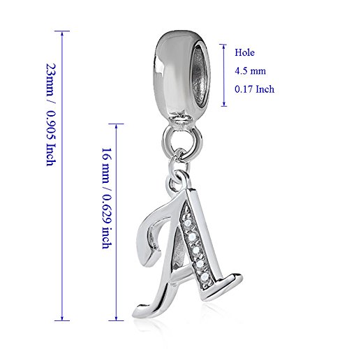 1 Alphabet+Sterling+Complete+European+Bracelets