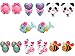 7 Pairs Children Girls Toddler Kids Clip On Earrings Princess Dress Up Jewelry Set