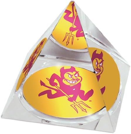 Paragon Innovations Company NCAA Arizona State University Sun Devil Stadium in 2" Crystal Pyramid with Colored Windowed Gift Box