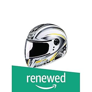 (Renewed) Studds Chrome Super D1 Full Face Helmet (White N4, XL)