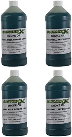 Four Quart-sized Bottles Gopher X Exterminator - Natural Oils Pest and Rodent Control