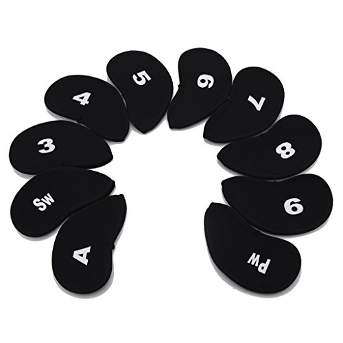 10Pcs/Set Golf Head Covers Club Iron Putter Cover Protector Neoprene Headcovers by TwJim