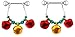 Body Accentz Nipple Shield Rings Barbells Sold as a Pair 14g Holiday Jingle Bells Jewelry