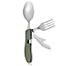 HIKENTURE (TM 4-in-1 Camping Utensil Stainless Steel Fork Knife Spoon Bottle Opener Set with Storage Case