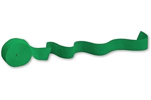 Creative Converting Touch of Color Crepe Paper Streamer Roll, 81-Feet, Emerald Green