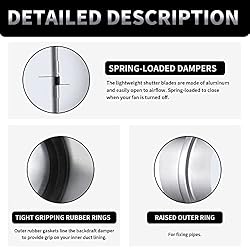 6 Inch Backdraft Damper Back Draft Vent Duct