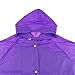 Women Packable Lightweight Transparent EVA Rain Jacket Poncho Raincoat with Hood,Purple,One Size