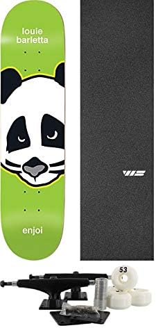 Enjoi Skateboards Louie Barletta Kiss Skateboard Deck Resin-7-8" x 31.6" with Components - Bundle of 7 Items