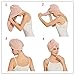 IvyMei (2pack) Microfiber Hair Towel,Quick Dry Head Towel Wrap,Shower Cap, Absorbent Hair Turban,Dry Hair Cap,Pineapple Hair Wrap,Fluffy Hair Towel Fleece Head Towel for Curly Long Hair(Pink+Khaki)