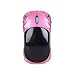Mchoice 2.4GHz 1200DPI Car Shape Wireless Optical Mouse USB Scroll Mice for Tablet Laptop Computer (Pink)