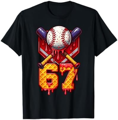 Amazon.com: Ice Cream Drip Baseball Stuff 67 Meme Gen Alpha & Z