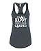 I'm A Happy Camper Camping Hiking Climbing Summer Vacation Tank Dark Grey Large