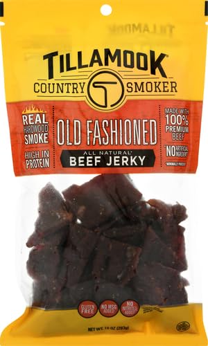TILLAMOOK COUNTRY SMOKER REAL HARDWOOD SMOKED BEEF JERKY, OLD FASHIONED, 10 OUNCE