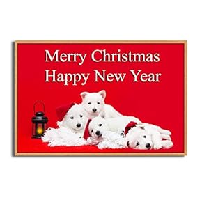 Framed Canvas Wall Art Merry Christmas Canvas Prints Home Artwork Decoration for Living Room,Bedroom - 16x24 inches
