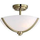 Maxim Deven - 3 Light Semi-Flush Mount in Modern Style-10 Inches Tall and 14 Inches Wide-Satin Brass Finish