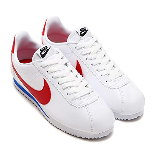 NIKE Women's Classic Cortez Leather White/Varsity Red Casual Shoe 11 Women US