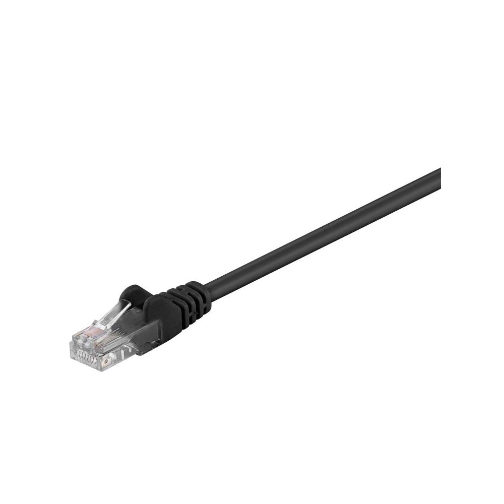 Goobay 68650 CAT 5e Patchcable, U/UTP, Black, 30m Cable Length