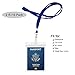 5Pack Extra Large ID Badge Holder for Passport with Lanyards,4x6 Inch Fill for Passports,Cash, Credit Card,etc.by Cypes